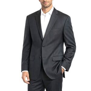 Boss Hugo Boss Men's Gray Pinstripe Super 130 Wool Suit Jacket Size 44R